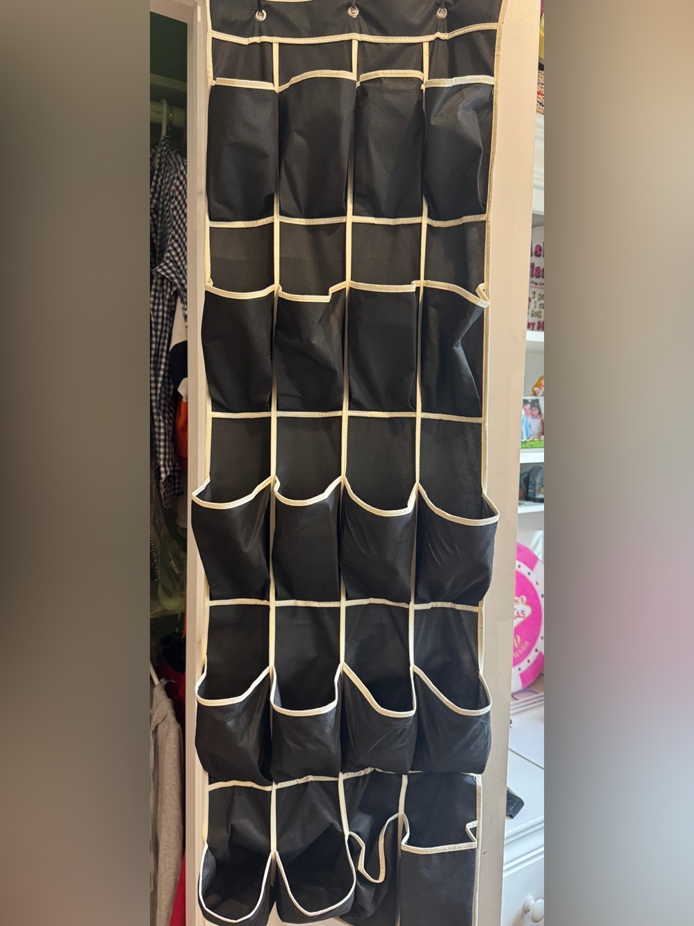 Black Over-the-Door shoe 10 pairs Pocket Organizer - Home Storage & Organization